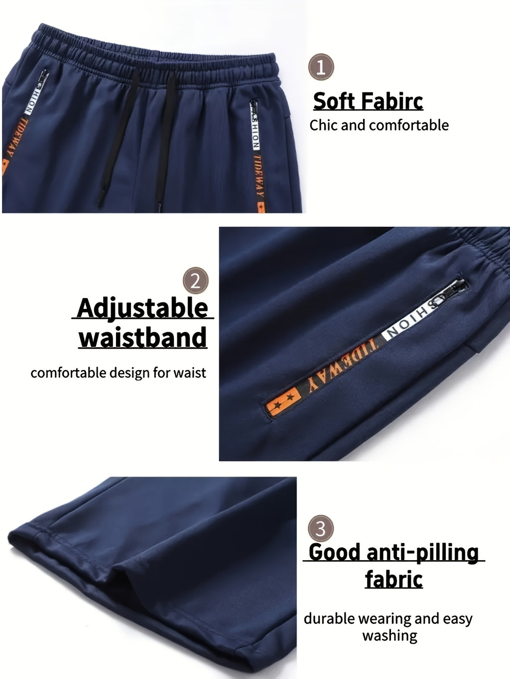 3pcs Men'S Casual Outdoor Shorts with Drawstring Waist and Zipper Pockets | Comfortable Fabric, Ideal for Running, Fitness, Travel, and Indoor/Outdoor Activities, Machine Washable, Eye-Catching Print Design, Perfect Gift